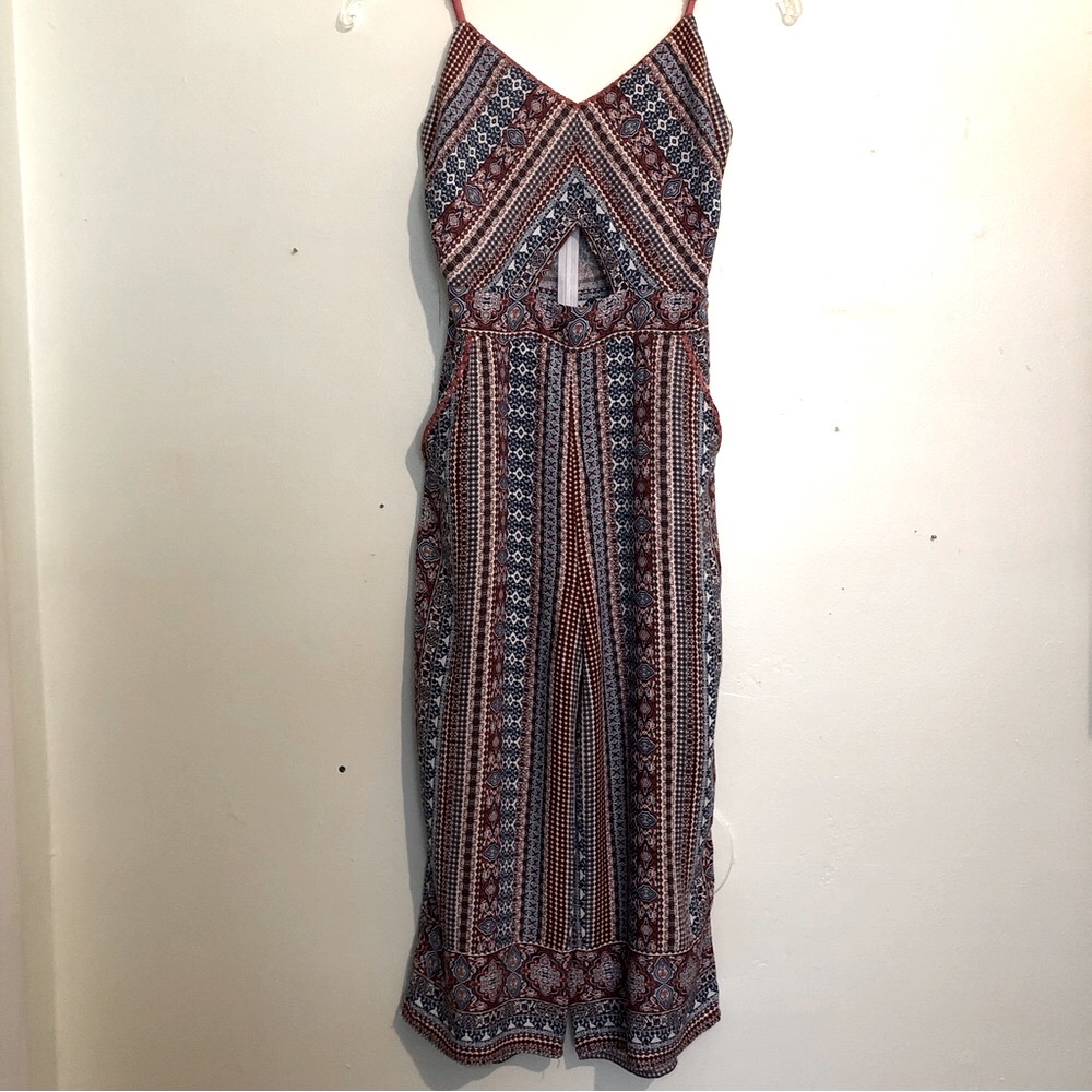 Shine Star Romper with Wide Leg in Red, White, and Blue, big kids size L.